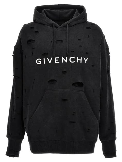 givenchy long hoodie|givenchy hoodie with holes.